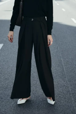 Discount PANTALÓN CINTURÓN FINO Mujer Pantalones