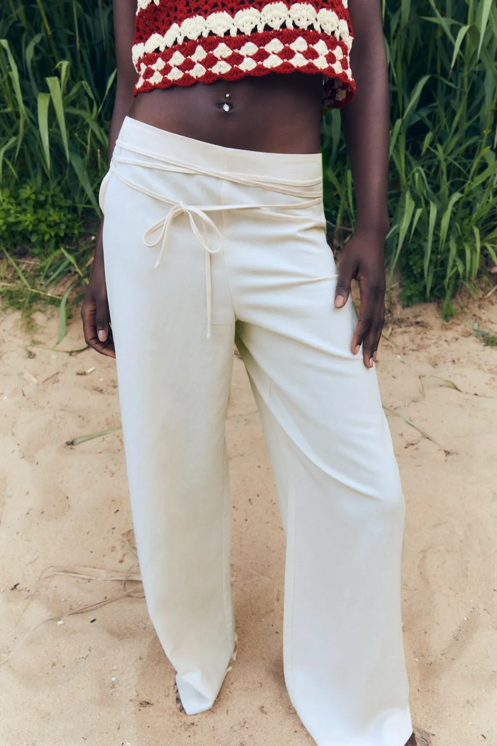 Fashion PANTALÓN CINTURÓN FULL LENGTH Mujer Pantalones