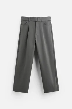 Clearance PANTALÓN CINTURÓN PLIEGUES Hombre Pantalones