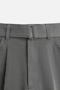 Clearance PANTALÓN CINTURÓN PLIEGUES Hombre Pantalones