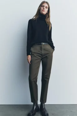 New PANTALÓN CINTURÓN ZW COLLECTION Mujer Pantalones