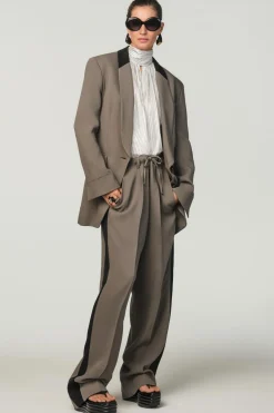 Clearance PANTALÓN COMBINADO CON LANA X STEFANO PILATI Mujer Pantalones