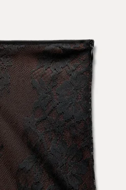 Hot PANTALÓN COMBINADO ENCAJE Mujer Pantalones|Cárdigan / Jerséis