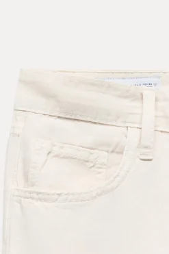 Fashion PANTALÓN CON LINO TIRO MEDIO WIDE LEG Mujer Pantalones