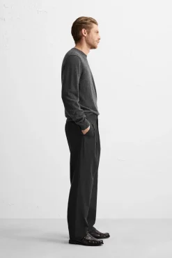 Hot PANTALÓN CON VISCOSA PLIEGUES Hombre Pantalones