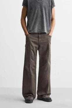 New PANTALÓN COSTURAS EFECTO LAVADO Hombre Pantalones