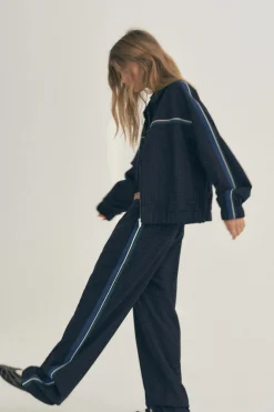 Outlet PANTALÓN CUADROS BANDA LATERAL Mujer Pantalones