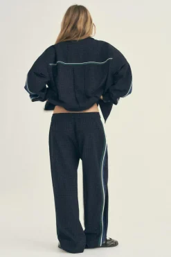 Outlet PANTALÓN CUADROS BANDA LATERAL Mujer Pantalones