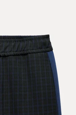 Outlet PANTALÓN CUADROS BANDA LATERAL Mujer Pantalones