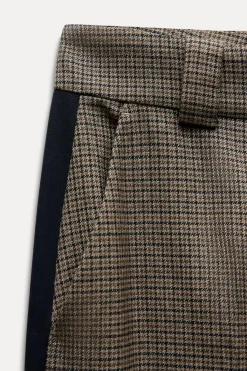 Online PANTALÓN CUADROS BANDA LATERAL ZW COLLECTION Mujer Pantalones