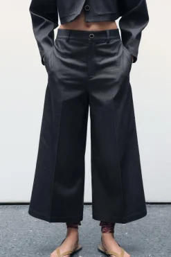 Online PANTALÓN CULOTTE TIRO ALTO Mujer Pantalones