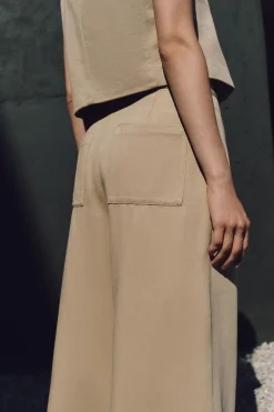 Sale PANTALÓN CULOTTE TIRO ALTO Mujer Pantalones