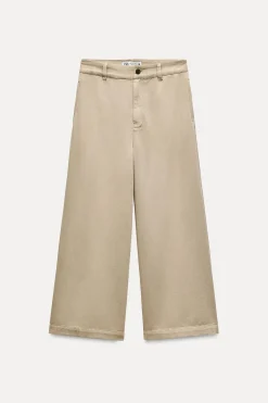 Sale PANTALÓN CULOTTE TIRO ALTO Mujer Pantalones
