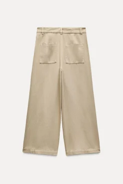 Sale PANTALÓN CULOTTE TIRO ALTO Mujer Pantalones