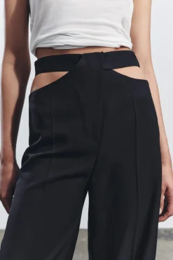Hot PANTALÓN CUT OUT CON LANA ZW COLLECTION Mujer Pantalones
