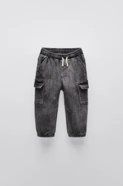 Niños ZARA 6 - 18 Meses·Pantalones / Leggings<PANTALÓN DENIM CARGO