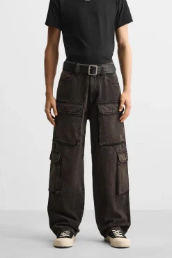 Sale PANTALÓN DENIM CARGO BOLSILLOS Hombre Jeans