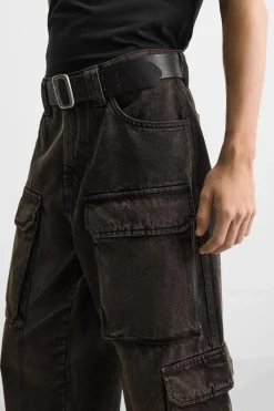 Sale PANTALÓN DENIM CARGO BOLSILLOS Hombre Jeans