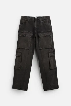Sale PANTALÓN DENIM CARGO BOLSILLOS Hombre Jeans