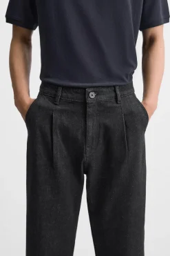 Discount PANTALÓN DENIM PLIEGUES Hombre Jeans