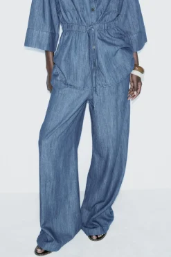 Outlet PANTALÓN DENIM Z1975 FLUIDO WIDE LEG Mujer Jeans