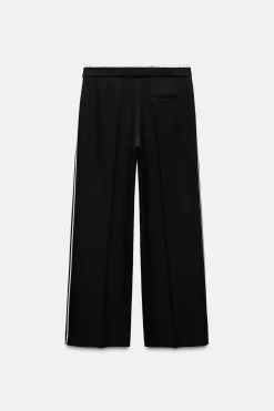 Outlet PANTALÓN DOBLE CINTURA BANDA LATERAL Mujer Pantalones