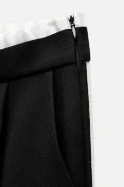 Outlet PANTALÓN DOBLE CINTURA BANDA LATERAL Mujer Pantalones