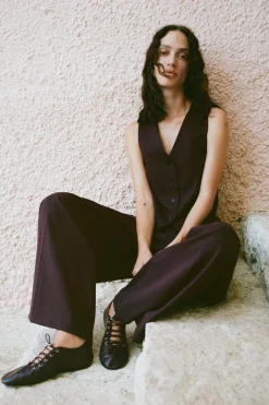 Online PANTALÓN DOBLE PLIEGUE Mujer Pantalones