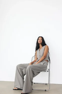 Outlet PANTALÓN DOBLE PLIEGUE Mujer Pantalones