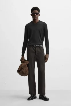 Hot PANTALÓN EFECTO ANTE Hombre Pantalones