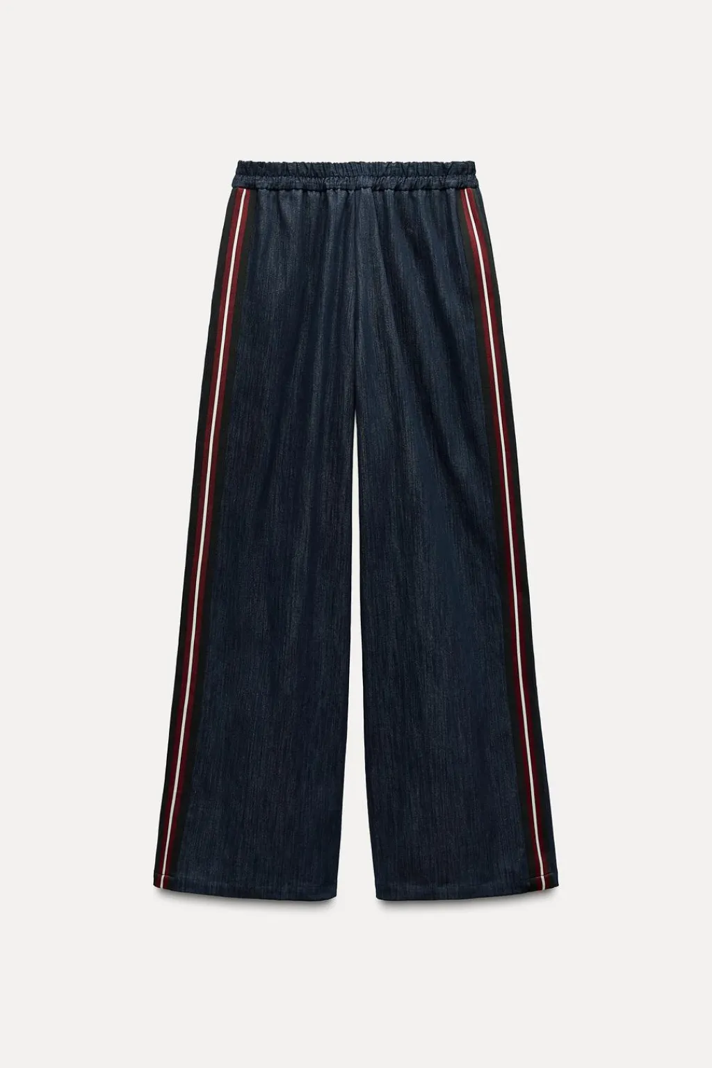 Online PANTALÓN EFECTO DENIM BANDA LATERAL Mujer Pantalones