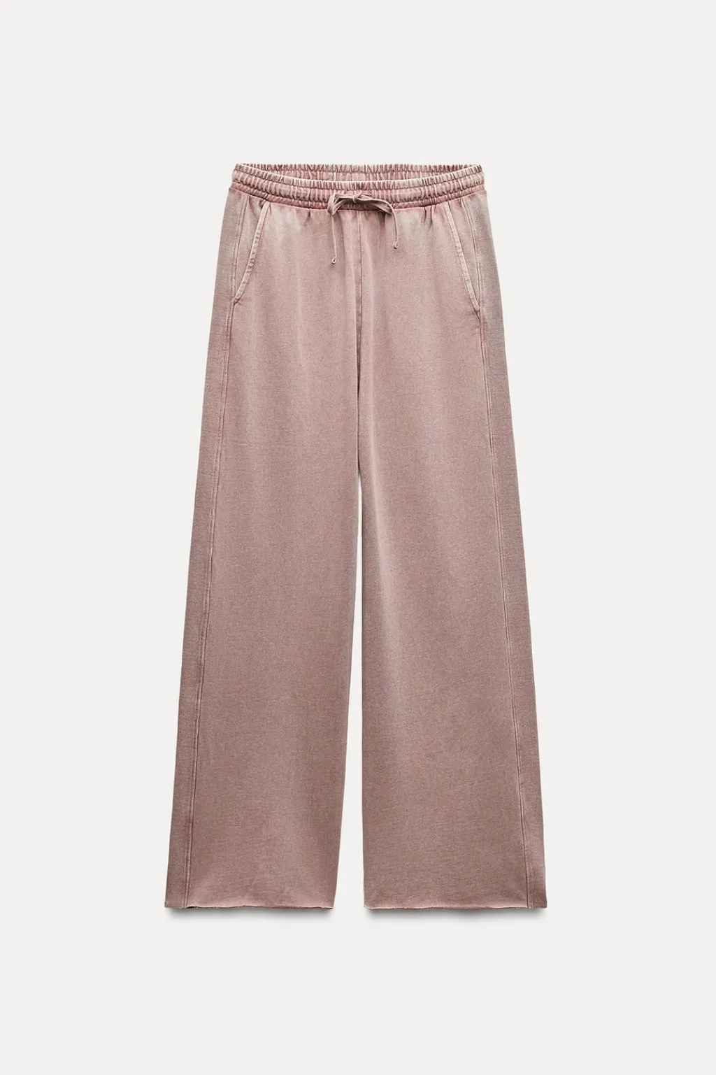 Fashion PANTALÓN EFECTO LAVADO COMBINADO RIB Mujer Pantalones