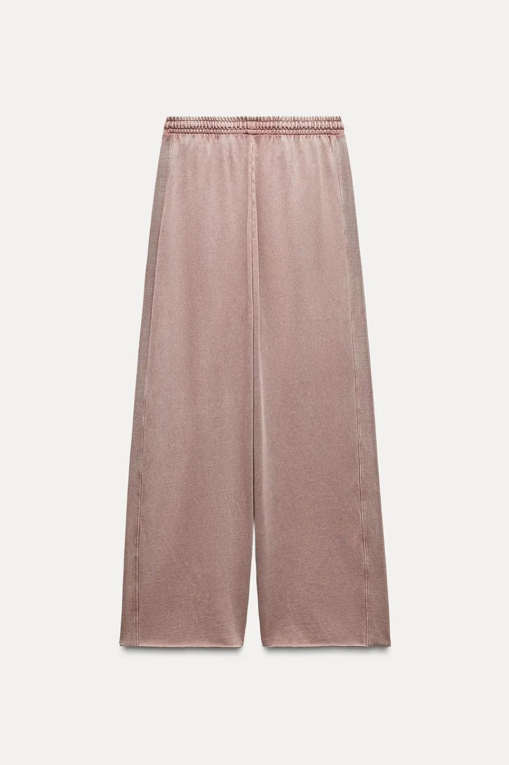 Fashion PANTALÓN EFECTO LAVADO COMBINADO RIB Mujer Pantalones