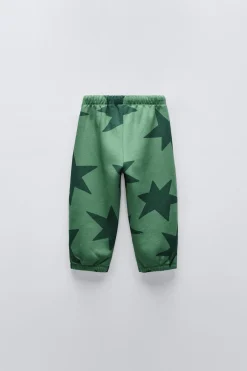Niños ZARA 1½ - 6 Años·Pantalones|1½ - 6 Años·Pantalones / Leggings<PANTALÓN ESTRELLAS TEXTO FLOCK