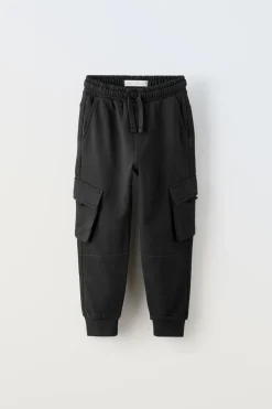 Niños ZARA 6 - 14 Años·Pantalones<PANTALÓN FELPA CARGO