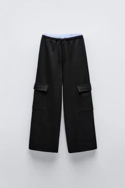 Niños ZARA 6 - 14 Años·Pantalones<PANTALÓN FELPA CARGO CINTURILLA