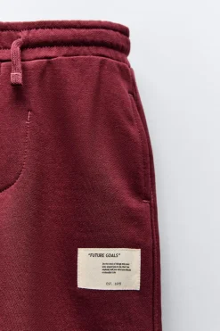 Niños ZARA 6 - 14 Años·Pantalones|6 - 14 Años·Deporte / Chándal<PANTALÓN FELPA STRAIGHT ETIQUETA