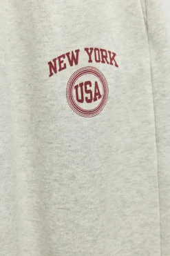 Fashion PANTALÓN FELPA VARSITY Mujer Sudaderas / Joggers|Pantalones