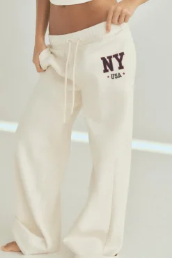 Sale PANTALÓN FELPA VARSITY NEW YORK Mujer Pantalones|Sudaderas / Joggers