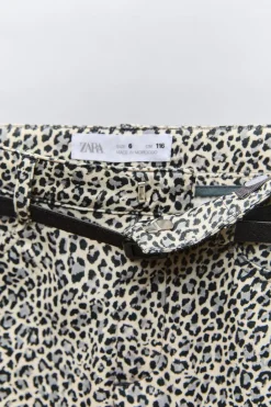 Niños ZARA 6 - 14 Años·Pantalones<PANTALÓN FLARE ANIMAL PRINT