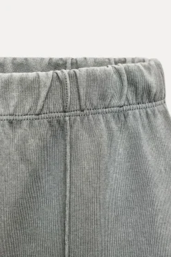 Outlet PANTALÓN FLARE INTERLOCK EFECTO LAVADO Mujer Pantalones
