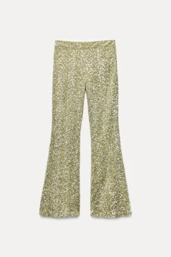 Clearance PANTALÓN FLARE LENTEJUELAS Mujer Pantalones