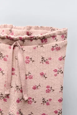 Niños ZARA 1½ - 6 Años·Pantalones|1½ - 6 Años·Leggings<PANTALÓN FLARE RIB ESTAMPADO SOFT TOUCH