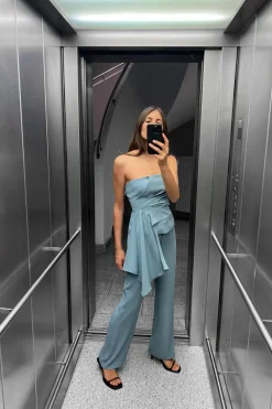 Online PANTALÓN FLARE TIRO ALTO Mujer Pantalones