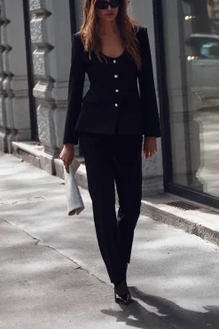 Sale PANTALÓN FLARE TIRO ALTO Mujer Pantalones