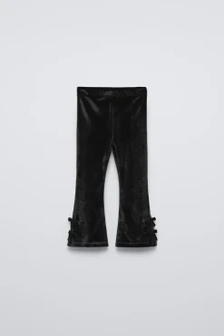 Niños ZARA 1½ - 6 Años·Pantalones|6 - 18 Meses·Pantalones / Leggings<PANTALÓN FLARE VELVET LAZOS