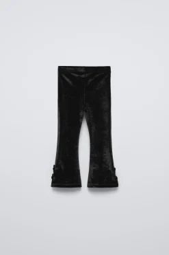Niños ZARA 1½ - 6 Años·Pantalones|6 - 18 Meses·Pantalones / Leggings<PANTALÓN FLARE VELVET LAZOS