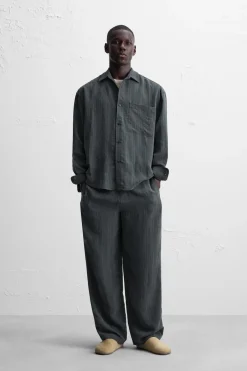 Hot PANTALÓN FLUÍDO ESTRUCTURA Hombre Pantalones