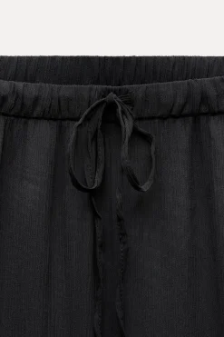 Best PANTALÓN FLUIDO ABALORIOS ZW COLLECTION Mujer Pantalones