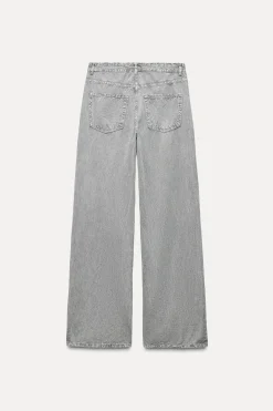 Discount PANTALÓN FLUIDO ANCHO EFECTO DENIM Mujer Jeans